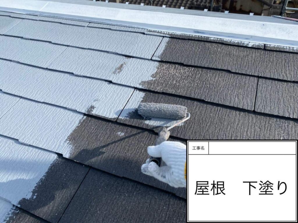 あま市　屋根塗装　スーパーシャネツサーモSi