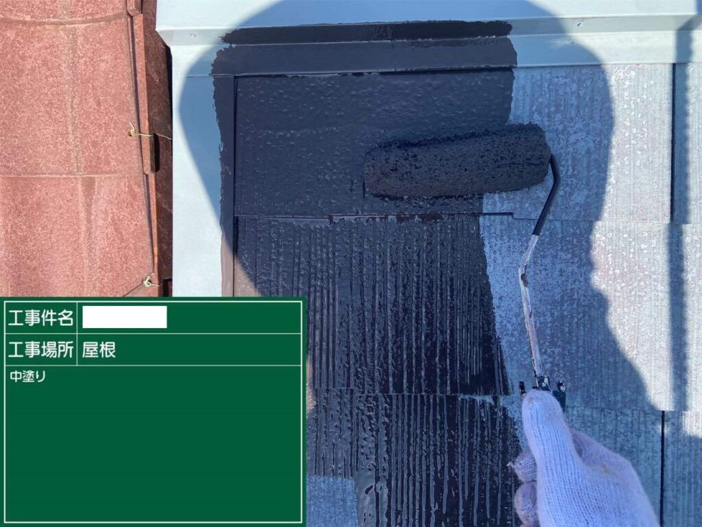 津島市　屋根塗装　スーパーシャネツサーモSi