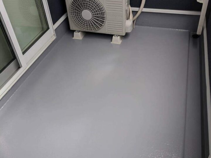完了　愛西市西保町でFRP防水を施工中　アートペインズ