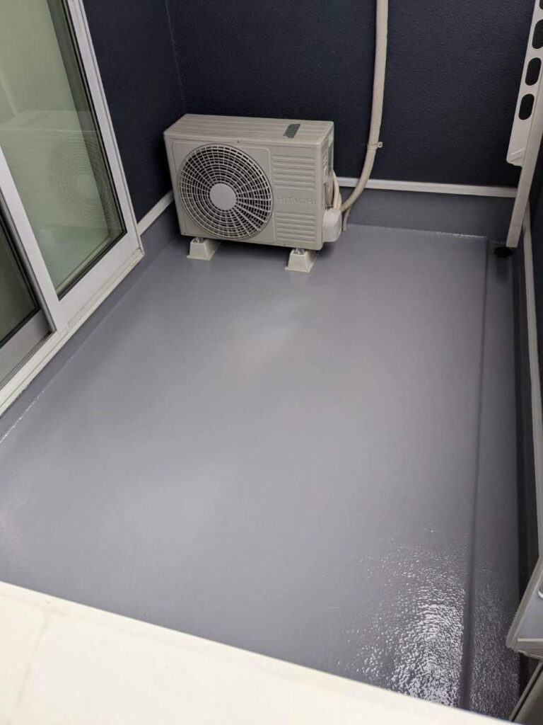 完了　愛西市西保町でFRP防水を施工中　アートペインズ