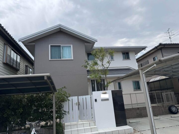津島市　立込町　様邸　外壁塗装・屋根塗装・付帯部塗装・シーリング工事・ベランダトップコート【使用塗料】外壁：MUGAzero　屋根：MUGAzero