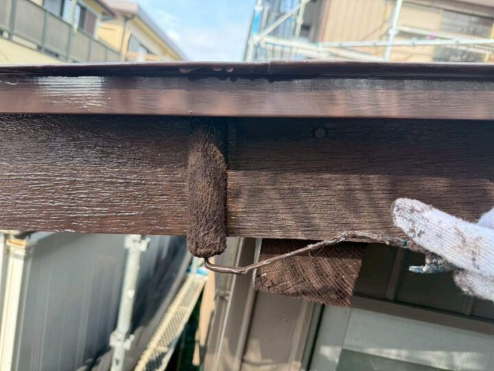 破風鼻隠し　愛西市大井町　付帯部塗装　アートペインズ